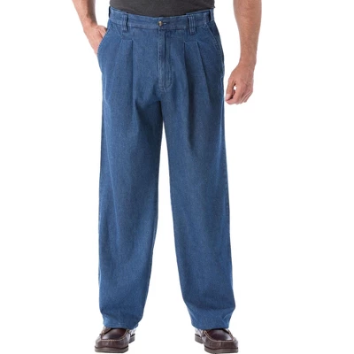 KingSize Men's Big & Tall Relaxed Fit Comfort Waist Pleat-Front Expandable Jeans 1 KingSize Men's Big & Tall Relaxed Fit Comfort Waist Pleat-Front Expandable Jeans