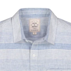 Hope & Henry Mens' Linen Short Sleeve Button Down Shirt
