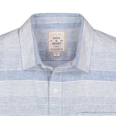 Hope & Henry Mens' Linen Short Sleeve Button Down Shirt 1 Hope & Henry Mens' Linen Short Sleeve Button Down Shirt