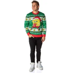 SpongeBob SquarePants Men's Santa SpongeBob Ugly Sweater Knit Pullover -Refrigiwear Sale Shop GUEST 0e66586d 365f 4845 82ae 4fb8e540324b