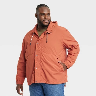 Men's Elevated Rain Jacket - Goodfellow & Co™ Orange 5 Men's Elevated Rain Jacket - Goodfellow & Co™ Orange - Image 5