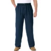 KingSize Men's Big & Tall Knockarounds Full-Elastic Waist Pants In Twill Or Denim