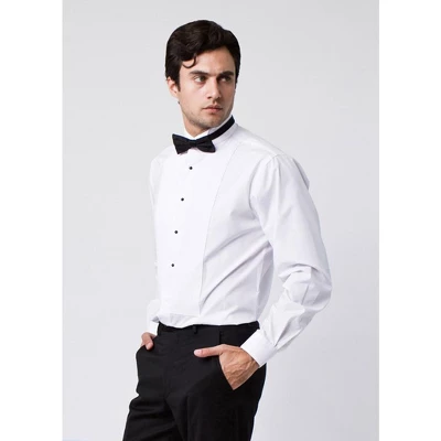 Marquis Wing Tip Collar Regular Fit Tuxedo Dress Shirt With Bow Tie 2 Marquis Wing Tip Collar Regular Fit Tuxedo Dress Shirt With Bow Tie - Image 2