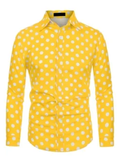 Lars Amadeus Men's Shirts Polka Dots Long Sleeve Slim Fit Printed Dress Button Down Shirt -Refrigiwear Sale Shop GUEST 15d874dc 78d3 4d5f 94d5 44384b8959e4