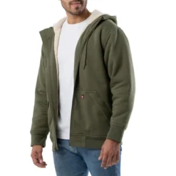 Wrangler Workwear Men's Full Zip Up Guardian Heavyweight Faux Shearling And Quilt Lined Hooded Jacket -Refrigiwear Sale Shop GUEST 1603ff7e e70b 49c5 ae96 ec74cd58aa61