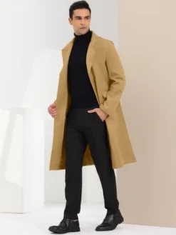 Lars Amadeus Men's Winter Single Breasted Notched Lapel Long Overcoat 11 Lars Amadeus Men's Winter Single Breasted Notched Lapel Long Overcoat -Refrigiwear Sale Shop GUEST 1a67661c 522b 493d 8ce5 82991caf748b
