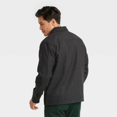 Men's Solid Woven Shirt Jacket - Goodfellow & Co™ Black 1 Men's Solid Woven Shirt Jacket - Goodfellow & Co™ Black