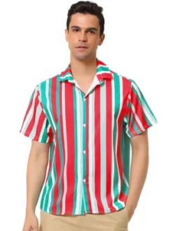 Lars Amadeus Men's Vertical Striped Shirt Short Sleeve Button Down Summer Color Block Hawaiian Beach Striped Shirts 18 Lars Amadeus Men's Vertical Striped Shirt Short Sleeve Button Down Summer Color Block Hawaiian Beach Striped Shirts -Refrigiwear Sale Shop GUEST 1c1b7a56 9c4c 47c4 987f 46463e0de064