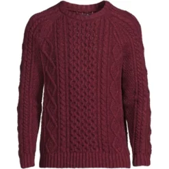 Lands' End Men's Cotton Blend Aran Cable Crew Neck Sweater -Refrigiwear Sale Shop GUEST 1c7aee3b d169 4a6a be6c 588b52e88763