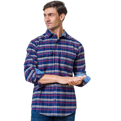 Hope & Henry Mens' Long Sleeve Flannel Double Pocket Button Down Shirt 6 Hope & Henry Mens' Long Sleeve Flannel Double Pocket Button Down Shirt - Image 6
