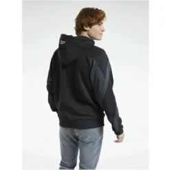 Reebok Mens Classics Vector Pocket Hoodie Sweatshirt