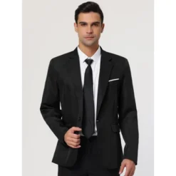 Lars Amadeus Men's Bussiness Casual Sport Coats Slim Fit One Button Dress Blazer