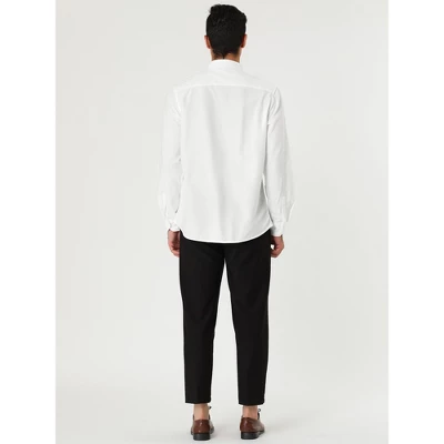 Lars Amadeus Men's Classic Regular Fit Long Sleeve Solid Color Point Collar Pockets Button Down Corduroy Shirts 4 Lars Amadeus Men's Classic Regular Fit Long Sleeve Solid Color Point Collar Pockets Button Down Corduroy Shirts - Image 4