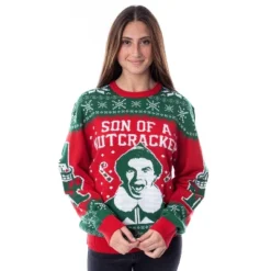 ELF Movie Men's Son Of A Nutcracker Ugly Christmas Sweater Knit Pullover