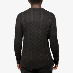 X RAY Men's Cable Knit Crewneck Pullover Sweater