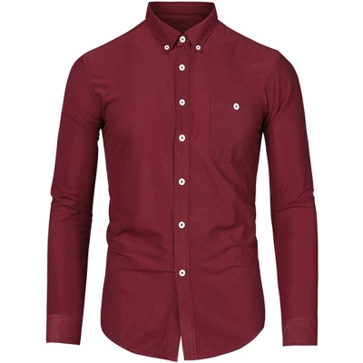 Lars Amadeus Men's Classic Regular Fit Long Sleeve Solid Color Point Collar Pockets Button Down Corduroy Shirts 7 Lars Amadeus Men's Classic Regular Fit Long Sleeve Solid Color Point Collar Pockets Button Down Corduroy Shirts - Image 7