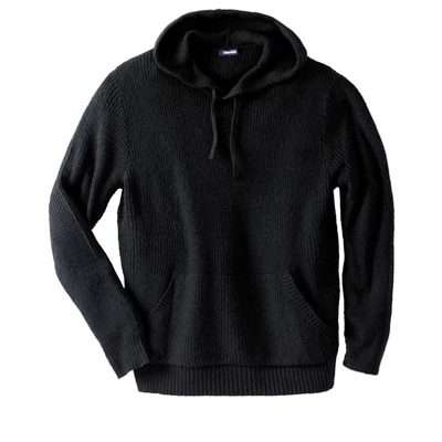 KingSize Men's Big & Tall Shaker Knit Hoodie 3 KingSize Men's Big & Tall Shaker Knit Hoodie - Image 3