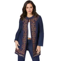 Jessica London Women’s Plus Size Embroidered Denim Topper -Refrigiwear Sale Shop GUEST 35badde7 45e2 4e0f 94ec 7ebc12033fad