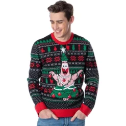 SpongeBob SquarePants Men's Patrick Christmas Tree Ugly Sweater Knit Pullover -Refrigiwear Sale Shop GUEST 36497d5a e3f2 438f a245 e34931159fd3