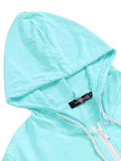 Lars Amadeus Men's Hoodies Solid Color Zip Up Short Sleeve Jackets With Hood -Refrigiwear Sale Shop GUEST 3bf8722a 22d4 466d afcd 64fc9e5213ad