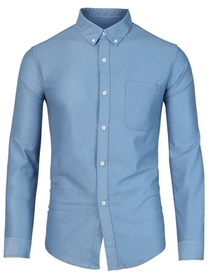 Lars Amadeus Men's Classic Regular Fit Long Sleeve Solid Color Point Collar Pockets Button Down Corduroy Shirts 6 Lars Amadeus Men's Classic Regular Fit Long Sleeve Solid Color Point Collar Pockets Button Down Corduroy Shirts - Image 6