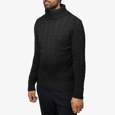 X RAY Men's Cable Knit Roll Neck Sweater(Available In Big & Tall) 2 X RAY Men's Cable Knit Roll Neck Sweater(Available In Big & Tall) - Image 2