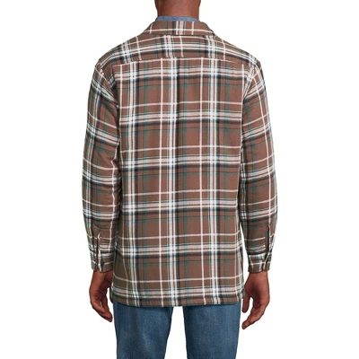 Lands' End Men's Traditional Fit High Pile Fleece Lined Flannel Shirt Jacket 1 Lands' End Men's Traditional Fit High Pile Fleece Lined Flannel Shirt Jacket