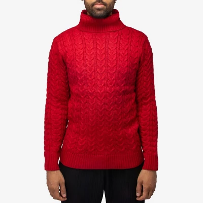 X RAY Men's Cable Knit Roll Neck Sweater(Available In Big & Tall) 12 X RAY Men's Cable Knit Roll Neck Sweater(Available In Big & Tall) - Image 12