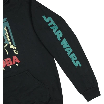 Star Wars Adult Men's Boba Fett Profile Hooded Sweatshirt Pullover Hoodie 2 Star Wars Adult Men's Boba Fett Profile Hooded Sweatshirt Pullover Hoodie - Image 2