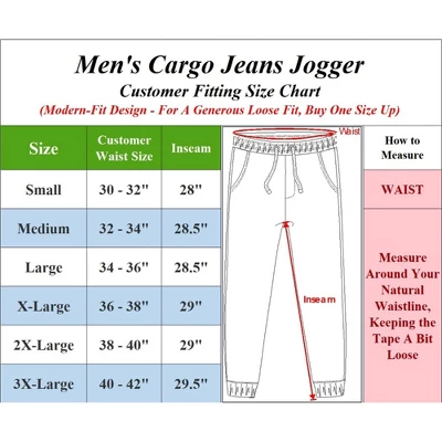 Blue Ice Men’s Stretch Cargo Carpenter Jean Jogger 1 Blue Ice Men’s Stretch Cargo Carpenter Jean Jogger