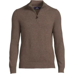Lands' End Men's Fine Gauge Cashmere Quarter Zip -Refrigiwear Sale Shop GUEST 4dcad215 7517 4791 bf81 26d34e4b7921