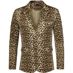 Lars Amadeus Men's Vintage Leopard Print Luxury Notched Lapel Slim Fit Fashion Stylish Jacket Blazer -Refrigiwear Sale Shop GUEST 518a4081 fff7 40ba bb99 ca4c80318f6a