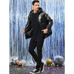 Lars Amadeus Men's Full Zip Heavyweight Quilting Shiny Metallic Hooded Puffer Jacket 9 Lars Amadeus Men's Full Zip Heavyweight Quilting Shiny Metallic Hooded Puffer Jacket -Refrigiwear Sale Shop GUEST 53a478c8 16d0 41e2 97f5 923a9f49592d