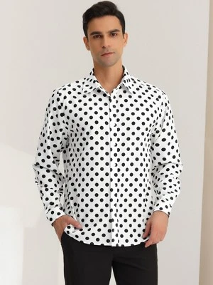Lars Amadeus Men's Button Down Long Sleeves Casual Polka Dots Print Shirts 1 Lars Amadeus Men's Button Down Long Sleeves Casual Polka Dots Print Shirts