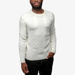 X RAY Men's Cable Knit Crewneck Pullover Sweater -Refrigiwear Sale Shop GUEST 546ffa61 fb2a 4237 8112 393b3127ca96