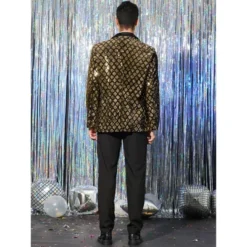 Lars Amadeus Men's Prom Party Shiny Sequin Tuxedo Blazer -Refrigiwear Sale Shop GUEST 56353fcf 3350 4871 bc60 476837e24bfb