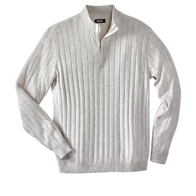 KingSize Men's Big & Tall QUARTER ZIP MOCK NECK LIGHTWEIGHT SWEATER 4 KingSize Men's Big & Tall QUARTER ZIP MOCK NECK LIGHTWEIGHT SWEATER - Image 4