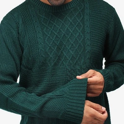 X RAY Men's Crewneck Mixed Texture Sweater 4 X RAY Men's Crewneck Mixed Texture Sweater - Image 4