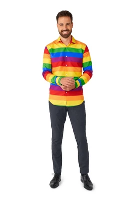 Suitmeister Men's Party Shirt - Rainbow - Multicolor 2 Suitmeister Men's Party Shirt - Rainbow - Multicolor - Image 2
