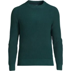 Lands' End Men's Drifter Cotton Crewneck Sweater -Refrigiwear Sale Shop GUEST 5ff0205f 6672 4e71 8113 4937952d945c