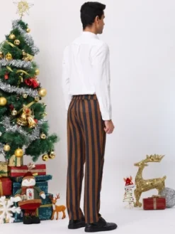 Lars Amadeus Men's Classic Fit Flat Front Business Work Prom Striped Pants -Refrigiwear Sale Shop GUEST 645ca41c d39b 44c6 b489 f2ce16090f11