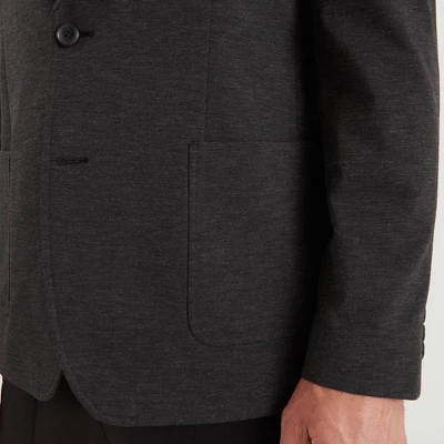 Haggar H26 Men's Tailored Fit Blazer - Charcoal Heather 2 Haggar H26 Men's Tailored Fit Blazer - Charcoal Heather - Image 2