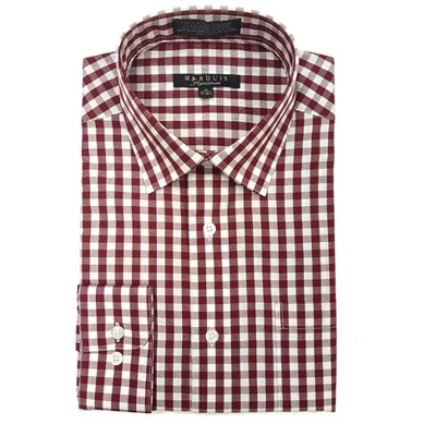 Marquis Men's Gingham Checkered Long Sleeve Modern Fit Shirt, Size - S To 3XL 3 Marquis Men's Gingham Checkered Long Sleeve Modern Fit Shirt, Size - S To 3XL - Image 3