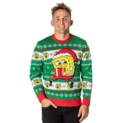 SpongeBob SquarePants Men's Santa SpongeBob Ugly Sweater Knit Pullover -Refrigiwear Sale Shop GUEST 657f8a97 420b 485d b18a d277a184c7f4