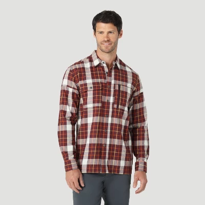 Wrangler Men's Regular Fit ATG Plaid Long Sleeve Button-Down Shirt 9 Wrangler Men's Regular Fit ATG Plaid Long Sleeve Button-Down Shirt - Image 9