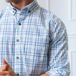 Hope & Henry Mens' Poplin Button Down Shirt