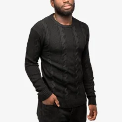 X RAY Men's Cable Knit Crewneck Pullover Sweater -Refrigiwear Sale Shop GUEST 6a564a14 a0bc 4bed 9868 52ac23339915