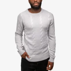 X RAY Men's Cable Knit Crewneck Pullover Sweater -Refrigiwear Sale Shop GUEST 6b9dbb50 ccc8 44b6 8e10 9a004bae9388
