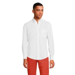 Lands' End Men's Tailored Fit Essential Lightweight Long Sleeve Poplin Shirt -Refrigiwear Sale Shop GUEST 6bb33d90 551f 48f8 a2dd 43f0782b85a5