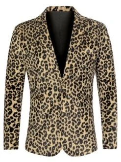 Lars Amadeus Men's Vintage Leopard Print Luxury Notched Lapel Slim Fit Fashion Stylish Jacket Blazer -Refrigiwear Sale Shop GUEST 6c90f3a1 763e 48c8 b54c 454b4186ed2b